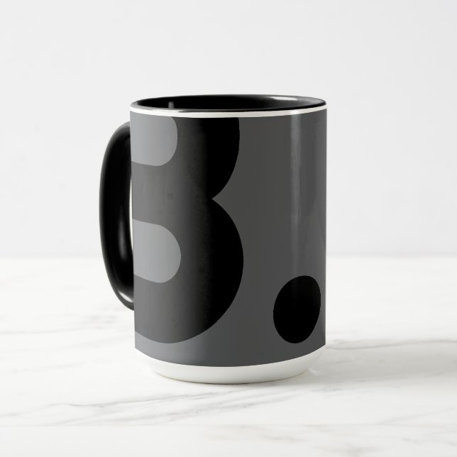 Taza de tipografía B. (Anverso izquierdo)