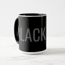 Taza de tipografía Black Dog