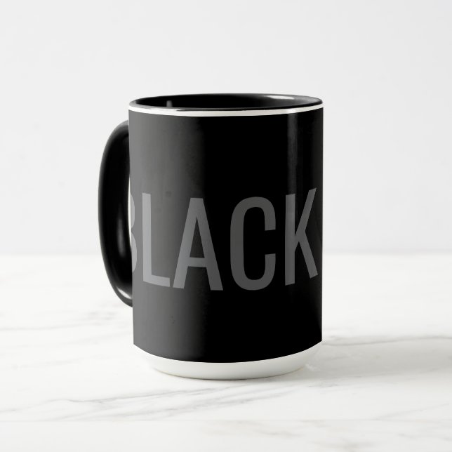 Taza de tipografía Black Dog (Anverso izquierdo)