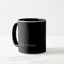 Taza de tipografía Black Sheep