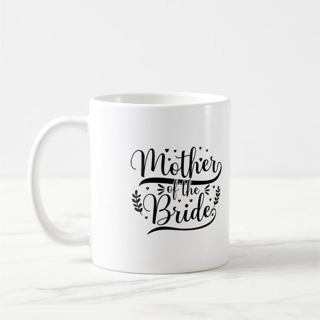 Taza de tipografía de Madre de la Novia (Izquierda)