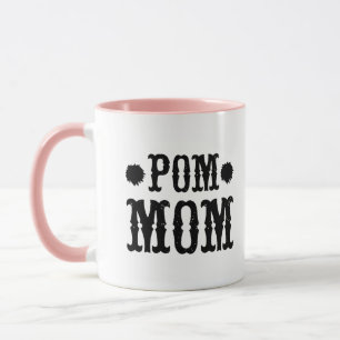Taza de tipografía divertida de POM MOM con dos to
