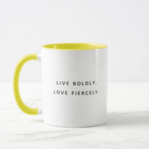 Taza de tipografía divertida en dos tonos 'Vive co