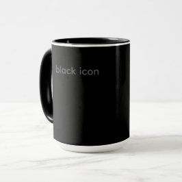 Taza de tipografía - Icono negro