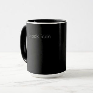 Taza de tipografía - Icono negro