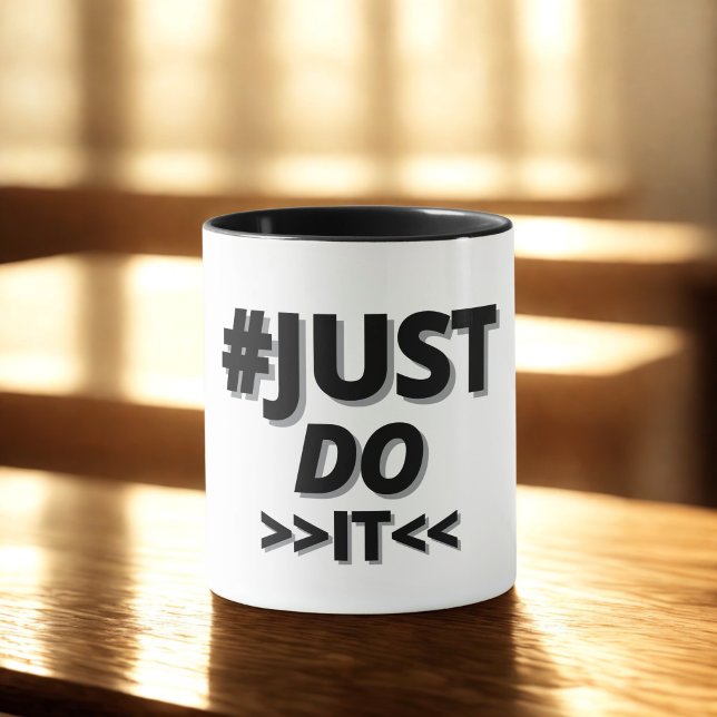 Taza de tipografía simple "solo hazlo" (Subido por el creador)