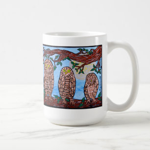 Taza de tres búhos