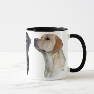 Taza de tres labradores retrieveres