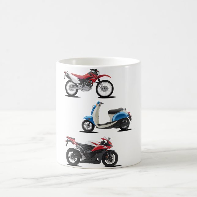 Taza de tres motocicletas (Centro)