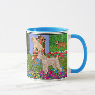 Taza de trigo de los terrieres en casa