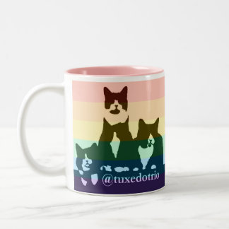 Taza de TuxedoTrio del arco iris