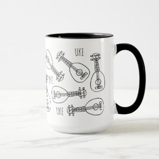 Taza de ukulele linda
