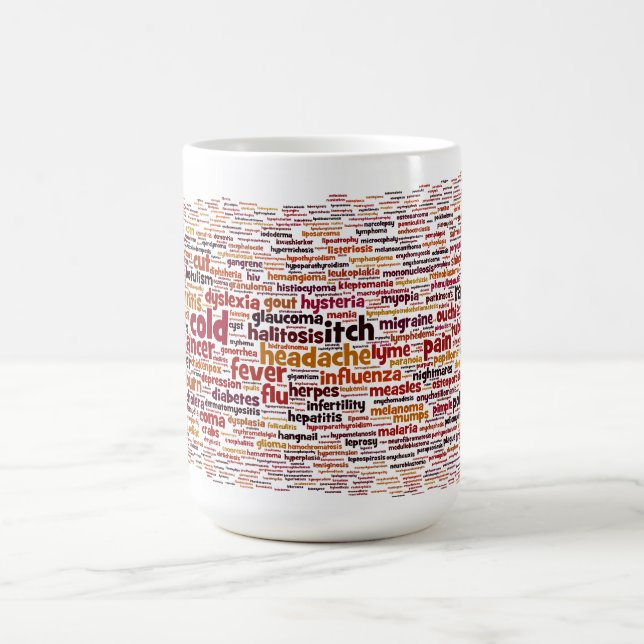 Taza de una sola palabra del diagnóstico médico (Centro)