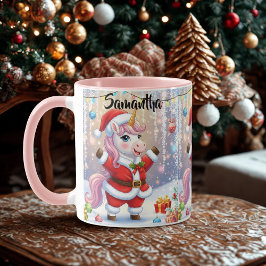 Taza de Unicornio de Navidad