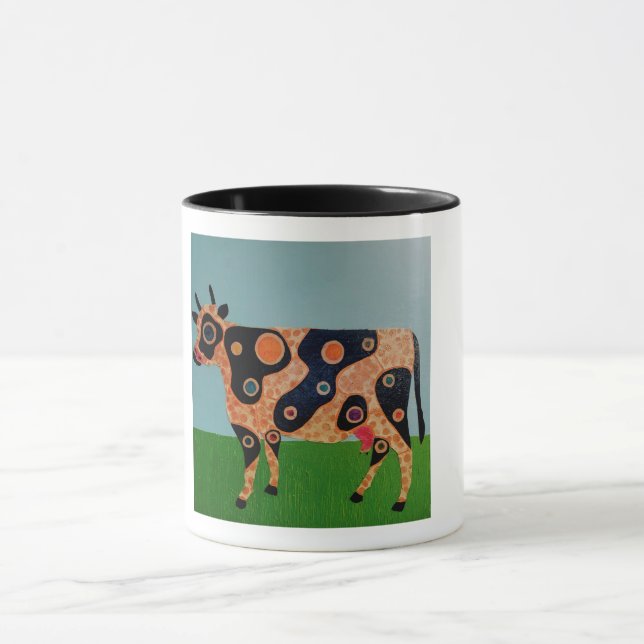 Taza de vaca manchada y punteada (Centro)