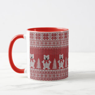 Taza de vaca navideña adorable