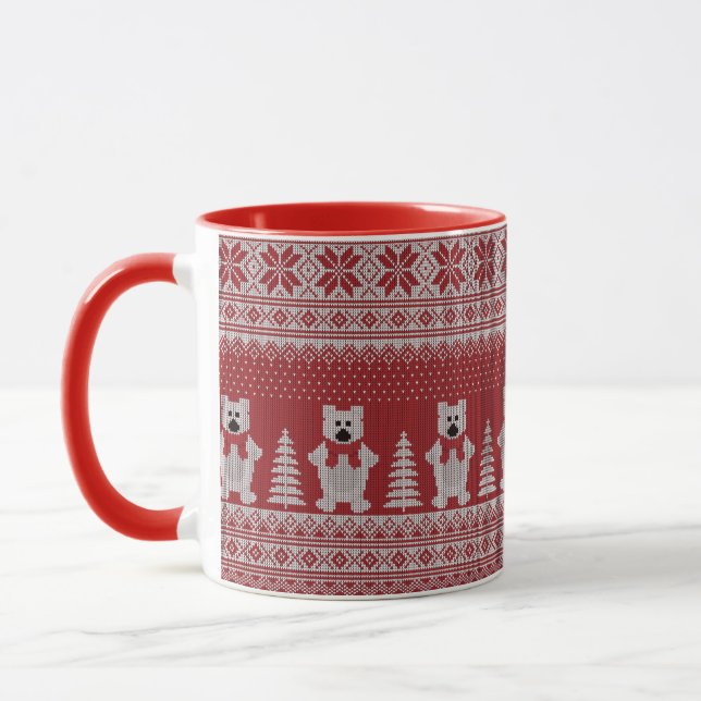 Taza de vaca navideña adorable (Izquierda)