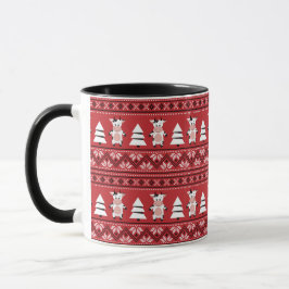 Taza de vaca navideña linda