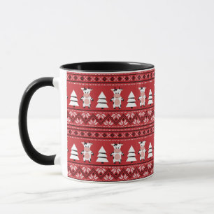 Taza de vaca navideña linda