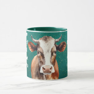 Taza de vaca sagrada Diseño de animal de granja