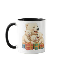Taza de vacaciones de la familia de osos polares T