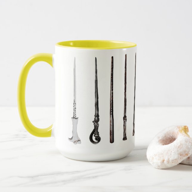 Taza de varita mágica en amarillo (Con donut)