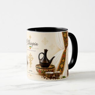 Taza de vestido tradicional de la herencia etíope