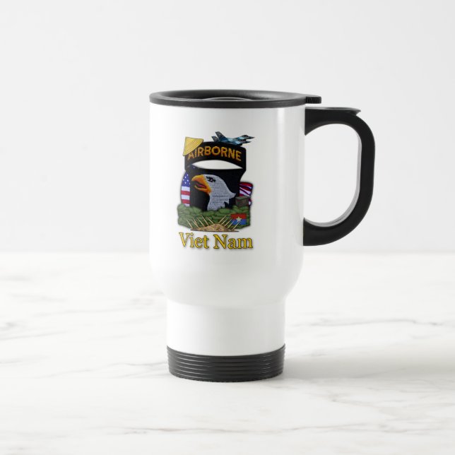 Taza De Viaje 101ª División Aérea de ABN Gritando Águilas. (Derecha)