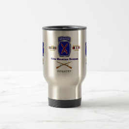 Taza De Viaje 10.ª División de Montaña Veteranos de Irak y Afgan