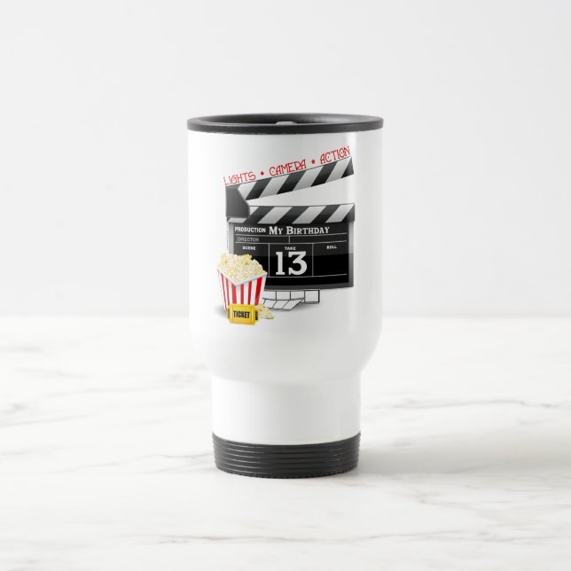 Taza De Viaje 13.º Fiesta de cine de cumpleaños (Centro)