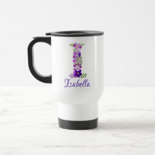 Taza De Viaje 15 oz Lavender Purple Monogrammed Café Travel