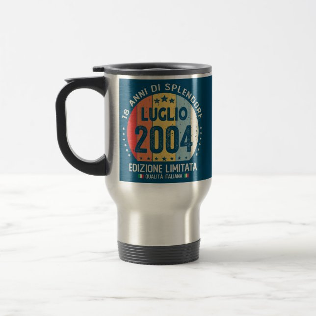 Taza De Viaje 18 años de edad Julio de 2004 Tema italiano 18 (Izquierda)