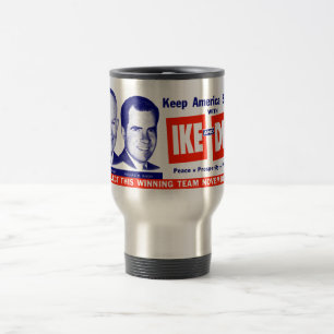 Taza De Viaje 1956 Votación Ike y Dick