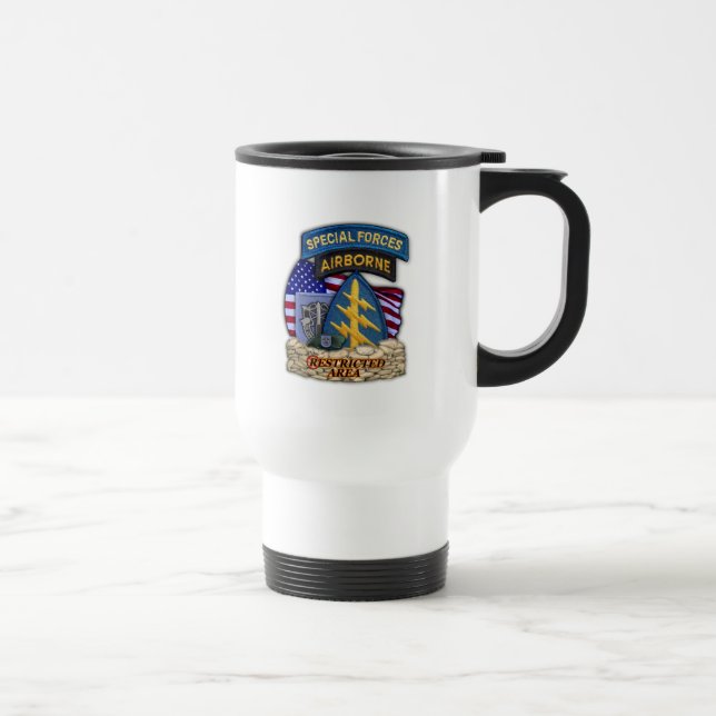 Taza De Viaje 19.º grupo de veteranos de las fuerzas especiales  (Derecha)