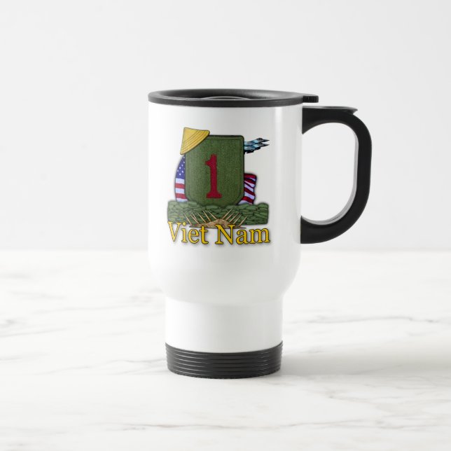 Taza De Viaje 1.ª división de infantería veteranos vietnam parch (Derecha)