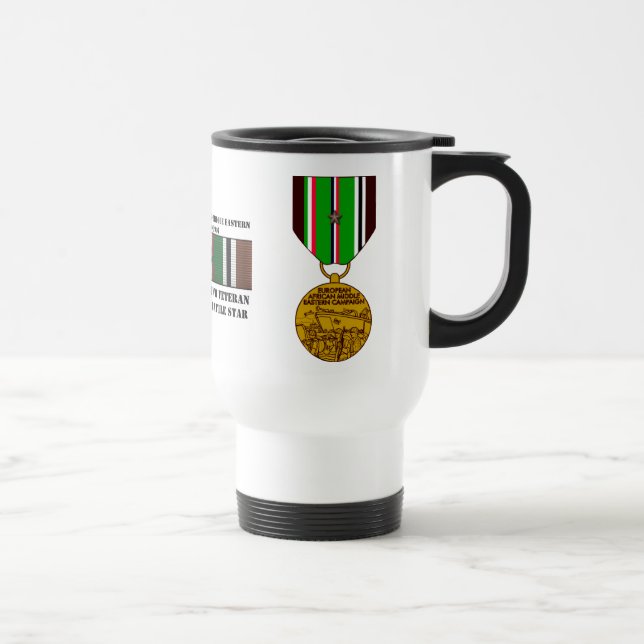 TAZA DE VIAJE 1 ESTRELLA DE BATALLA / VETERANO DE LA SEGUNDA GUE (Derecha)