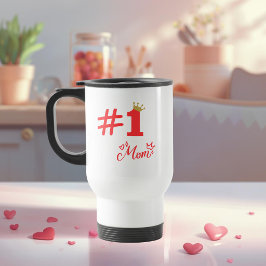 Taza De Viaje #1 Mom Love Personalized Travel Mug
