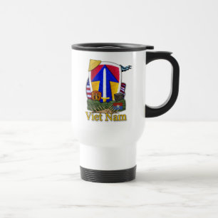 Taza De Viaje 2.ª fuerza de campo vietnam veteranos vets cup mug
