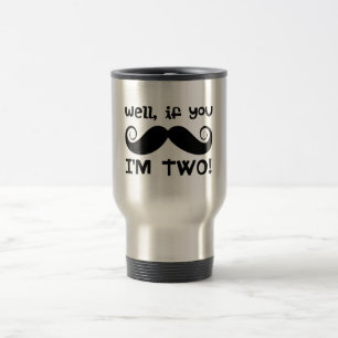 Taza De Viaje 2.º bigote de cumpleaños