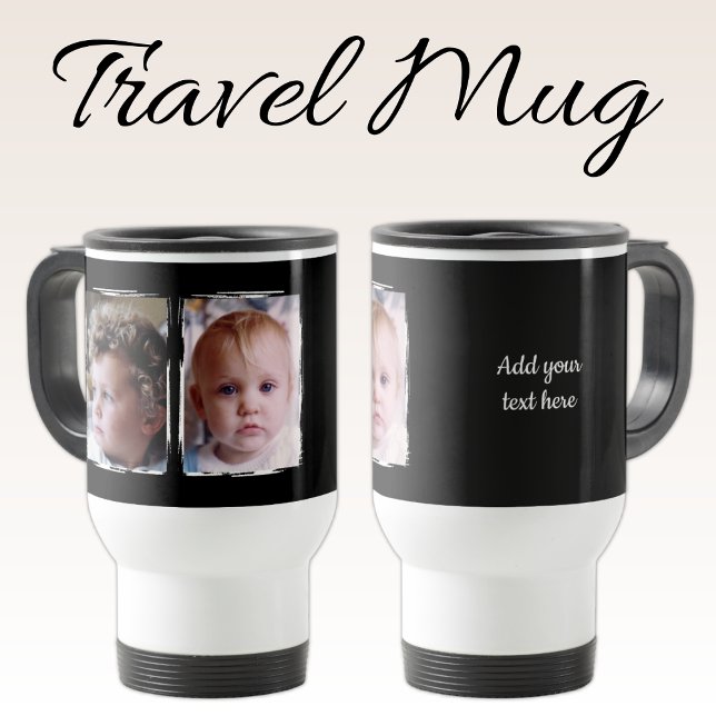 Taza De Viaje 2 photo custom text white black (Subido por el creador)