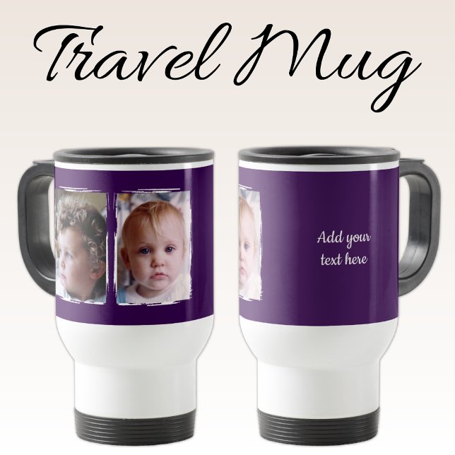Taza De Viaje 2 photo custom text white purple (Subido por el creador)