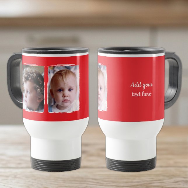 Taza De Viaje 2 texto personalizado blanco rojo (Subido por el creador)