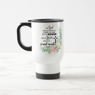 Taza De Viaje 2 Timoteo 1:7 Dios no ha dado espíritu de miedo