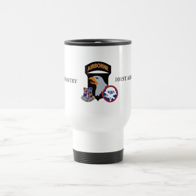 TAZA DE VIAJE 327ª INFANTERÍA 101ª MUG DE VIAJE AÉREO (Centro)