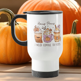 Taza De Viaje 3 Café retro de Halloween, Hocus pocus Frapuccino