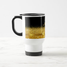 Taza De Viaje 40 fabuloso nombre de oro negro elegante