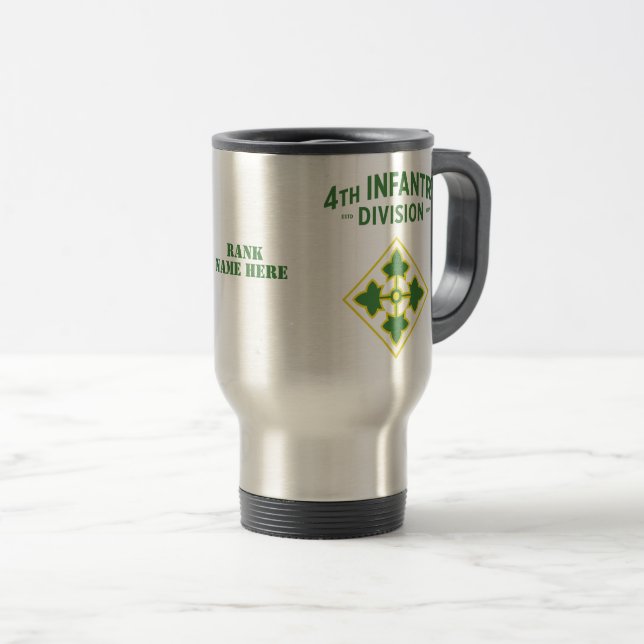Taza De Viaje 4.º distintivo de la División de Infantería (Anverso derecho)