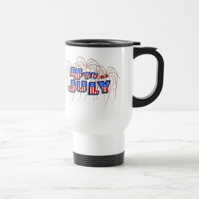 Taza De Viaje 4 de julio Bomba de viajes de fuegos artificiales (Derecha)
