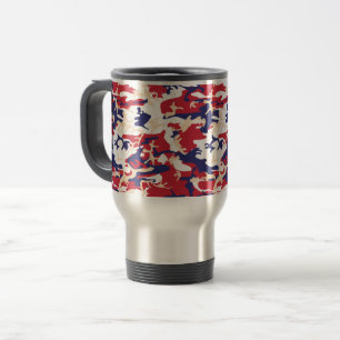 Taza De Viaje 4 de Julio, Día de la Independencia, Beige Camufla