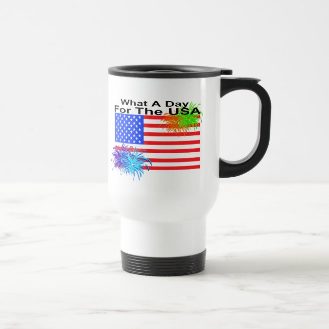 Taza De Viaje 4 De Julio Patriótico Travel Mug (Derecha)